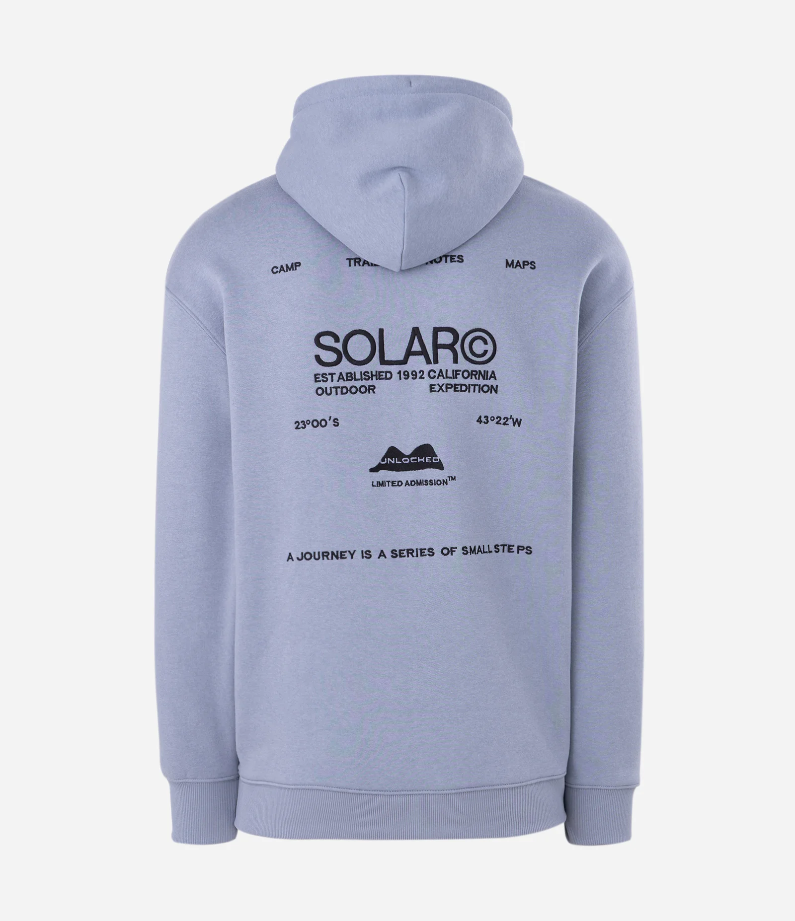 Blusão Masculino Moletom Relaxed com Lettering Solar Cinza 2