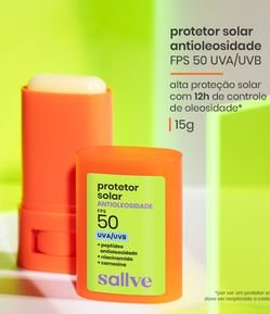 Protetor Solar Antioleosidade FPS50 Bastao Sallve