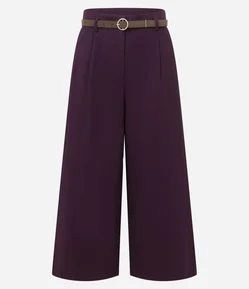 Calça Pantacourt em Alfaiataria com Cinto