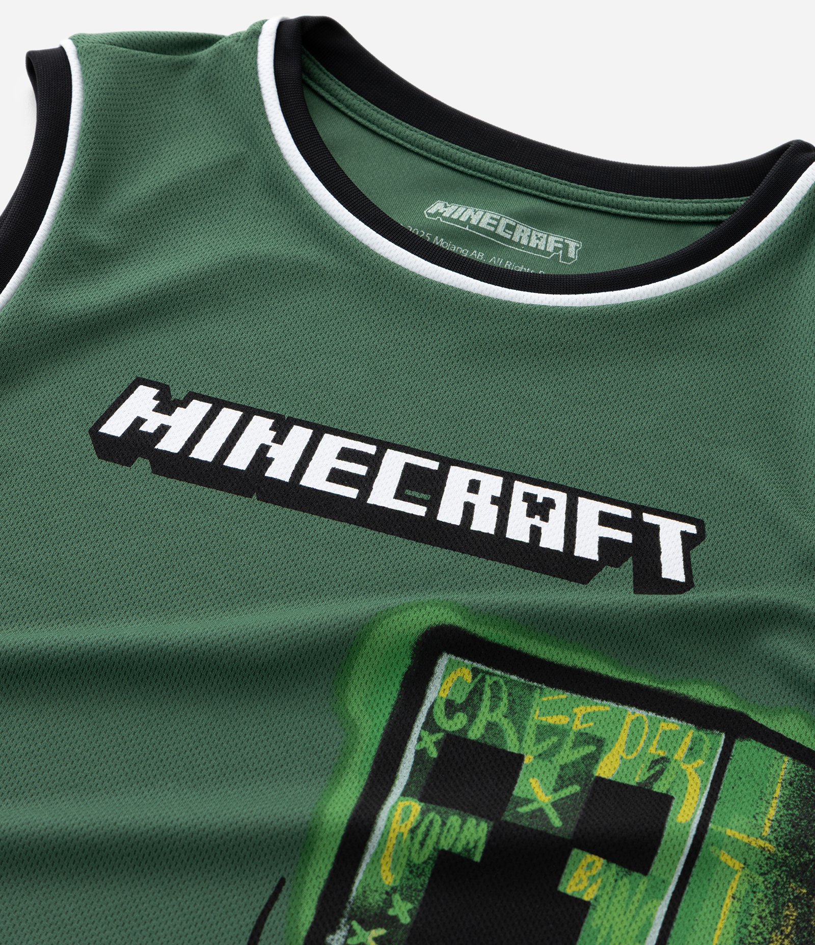 Regata Infantil em Tecnologia Dry com Estampa Minecraft – Tam 5 a 14 Anos Verde Escuro 7