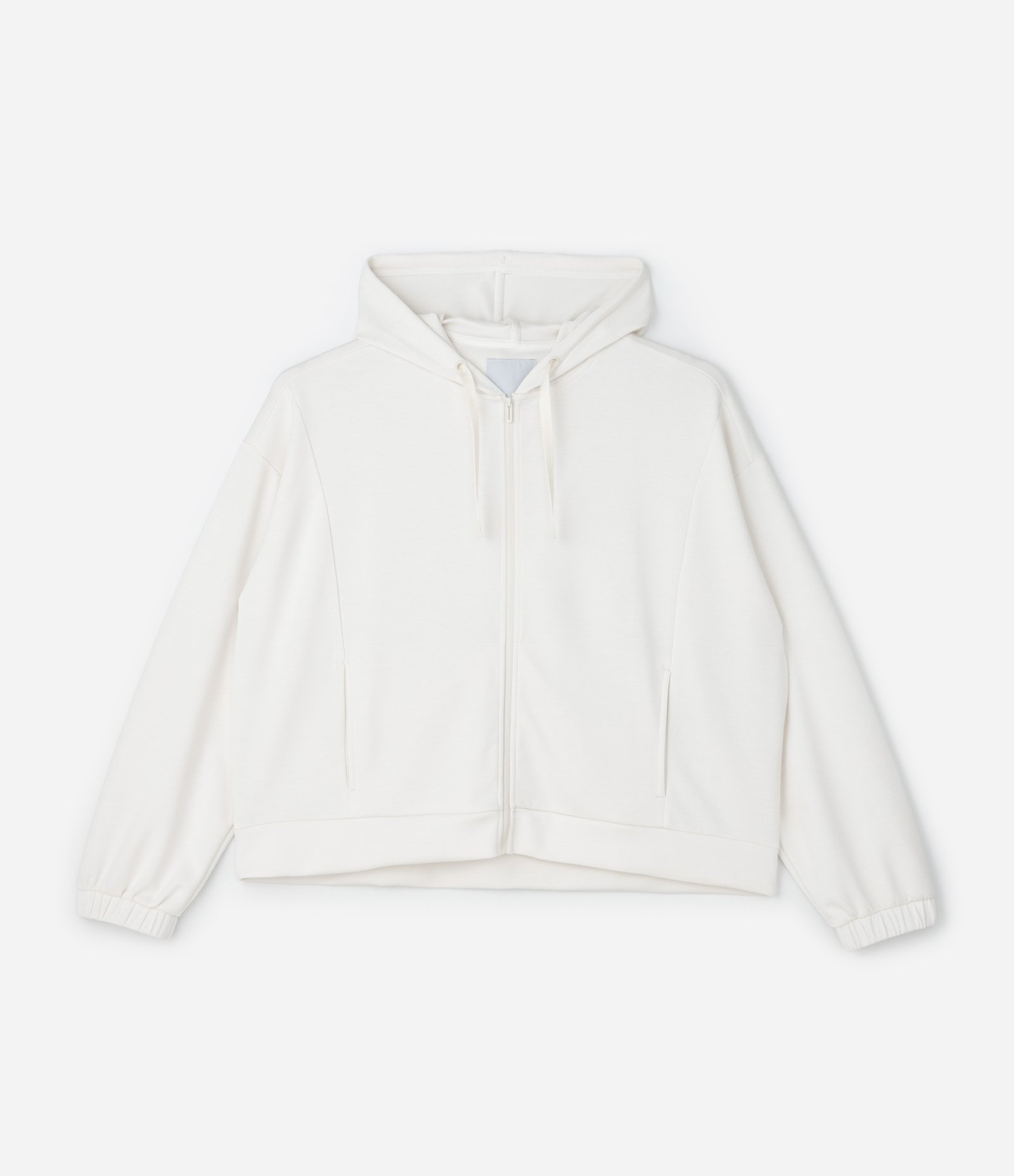 Jaqueta Esportiva Regular em Modal com Capuz Off White 5