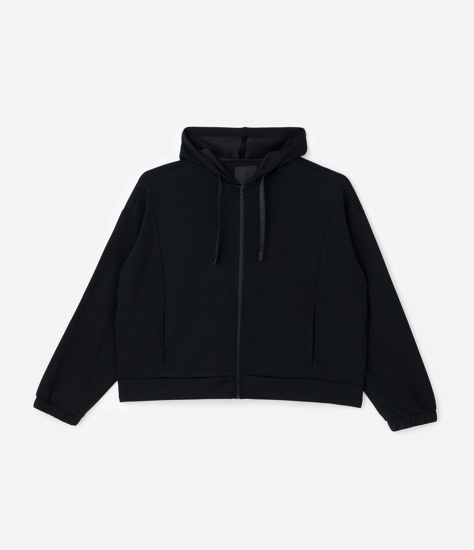 Jaqueta Esportiva Regular em Modal com Capuz Preto 5