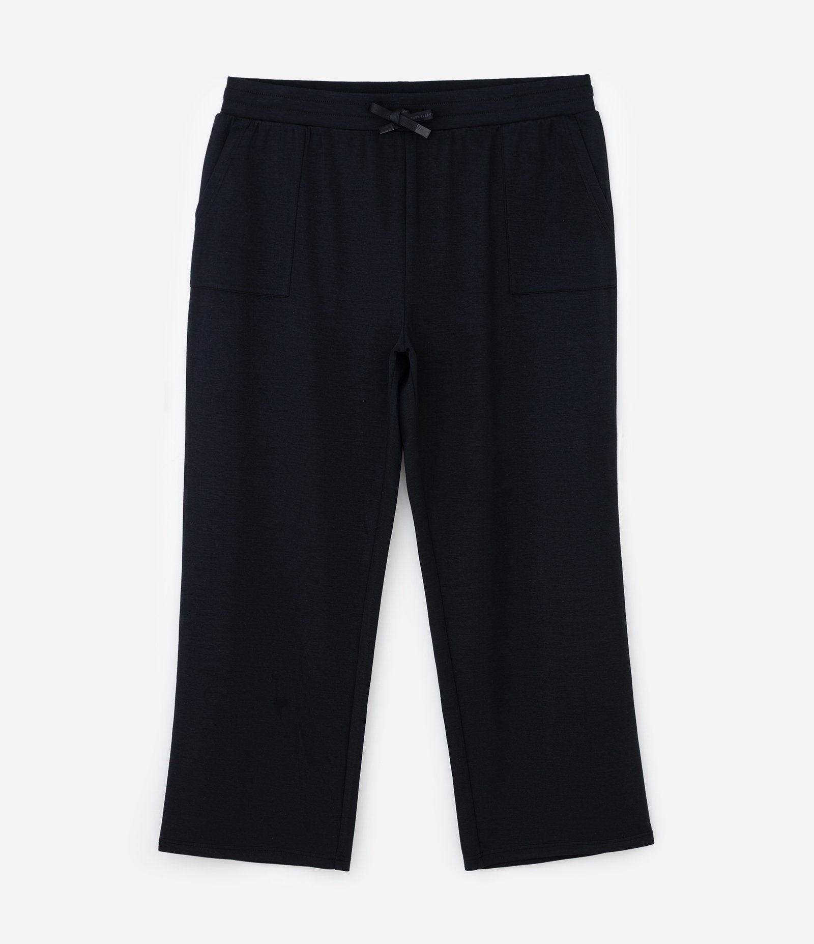 Calça Reta Esportiva em Modal com Bolsos Preto 5