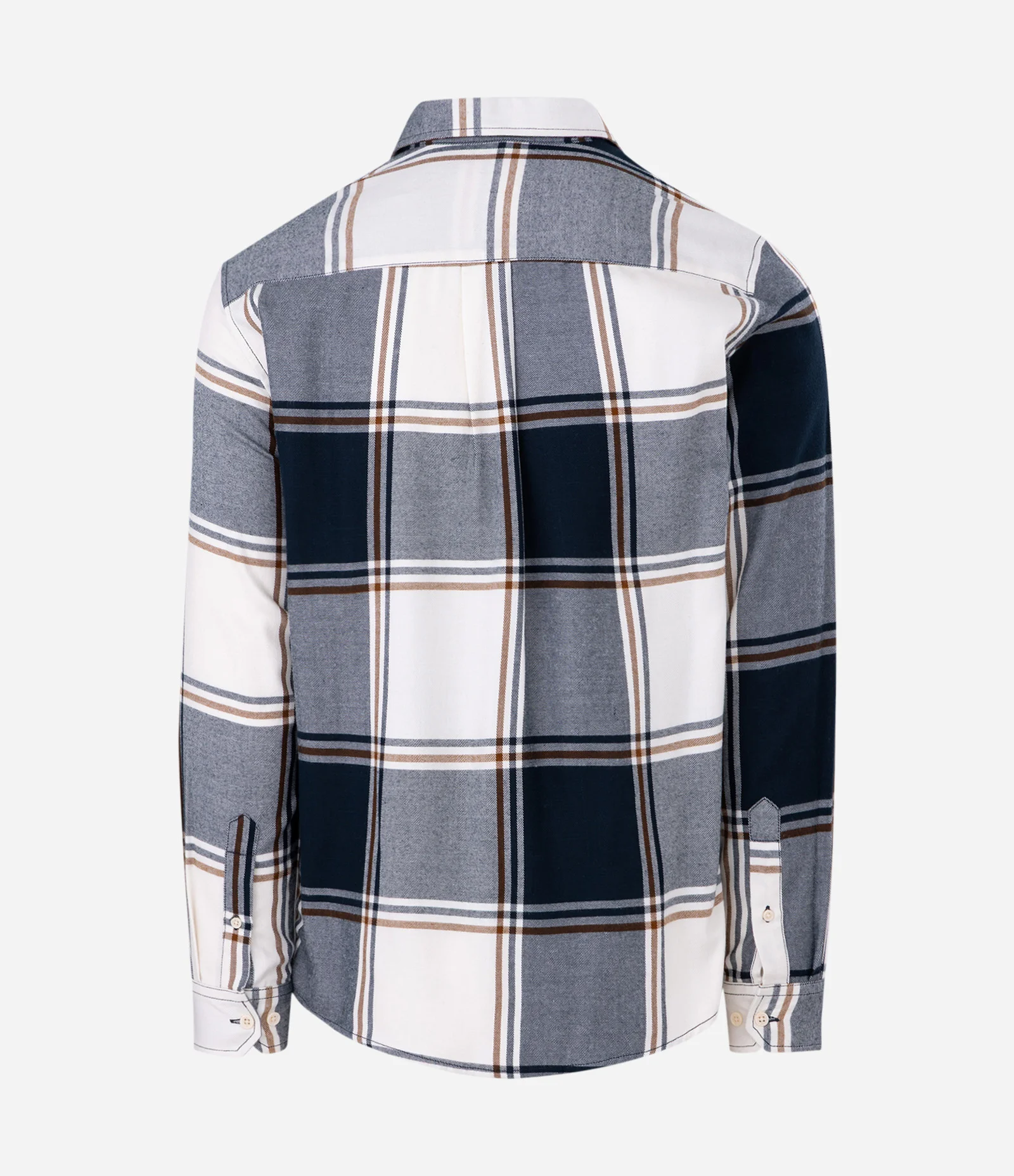 Camisa Manga Longa em Flanela com Estampa Xadrez Azul 2