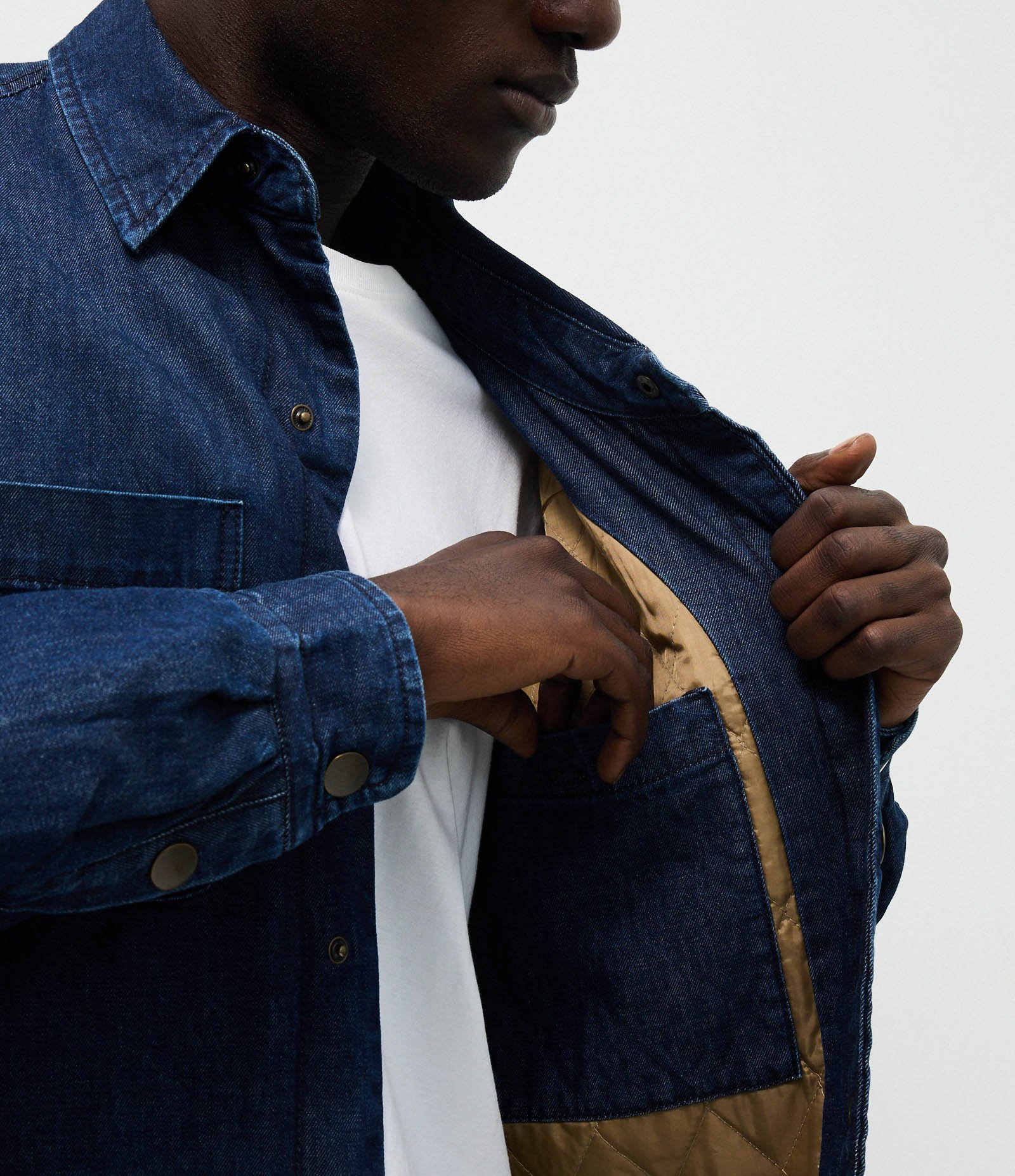 Jaqueta Jeans Lisa com Forro Azul 5
