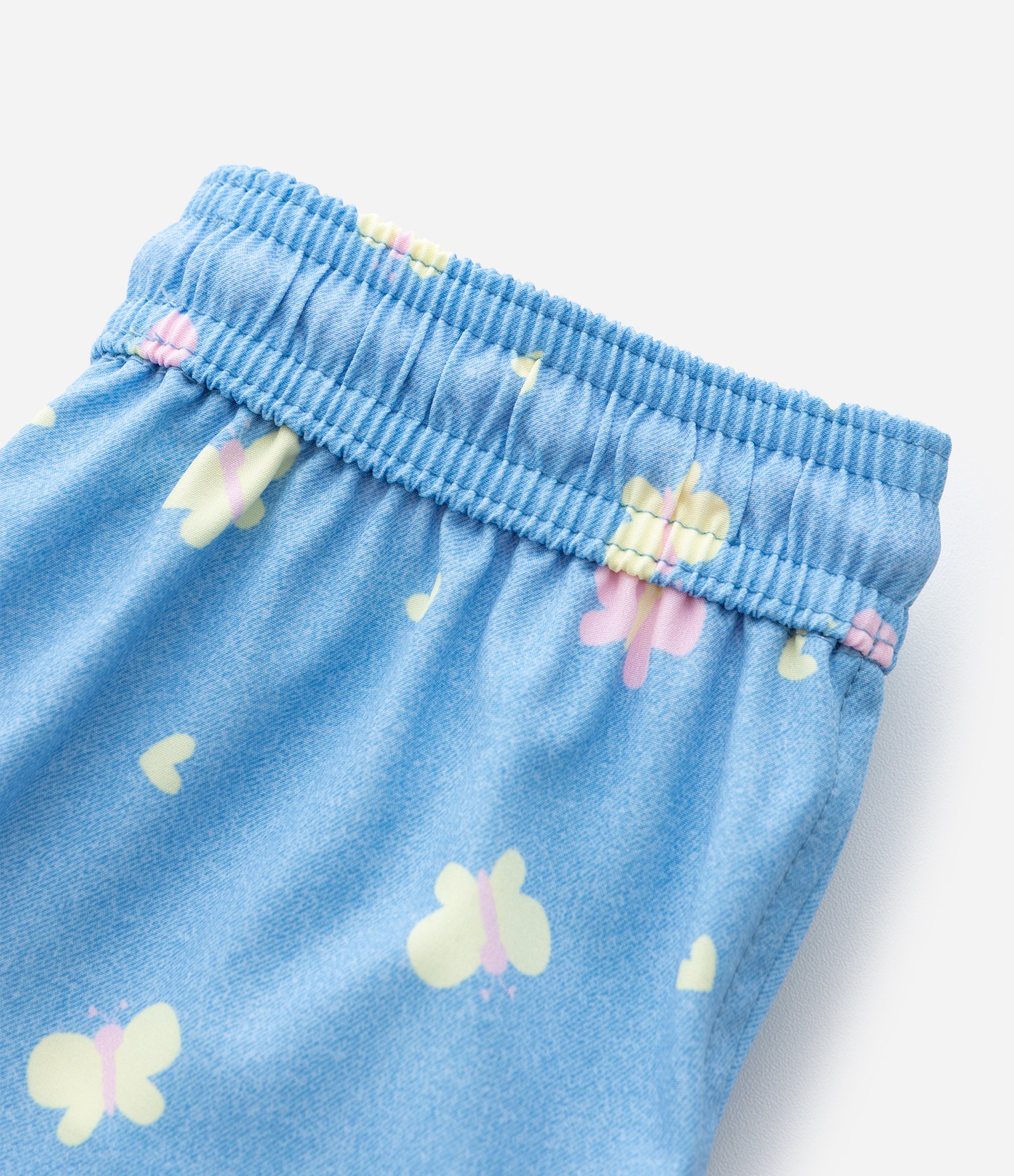 Short Infantil com Estampa de Borboletas – Tam 1 a 5/6 Anos Azul Claro 4