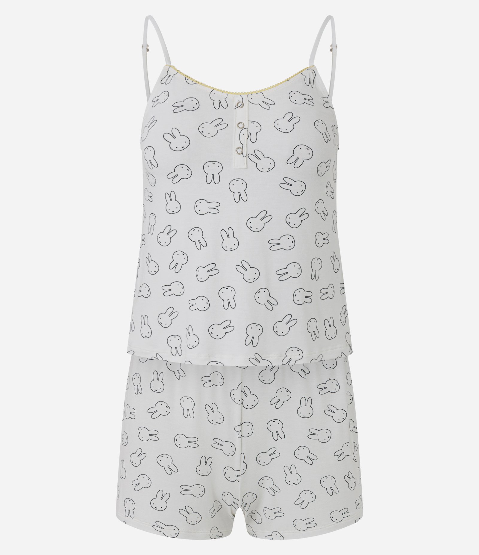 Pijama Short Doll em Viscolycra com Estampa Miffy Branco 1