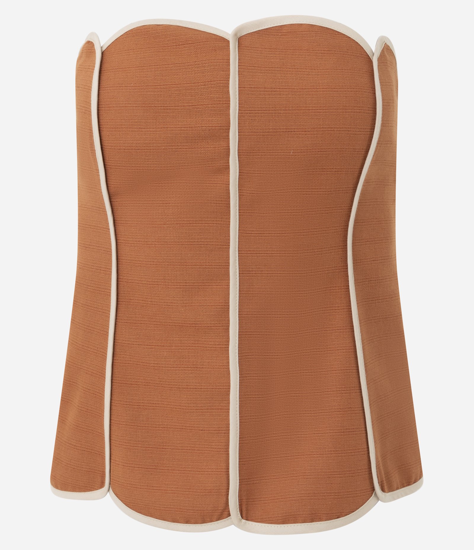 Blusa Tomara Que Caia com Viés Contrastantes Marrom 4