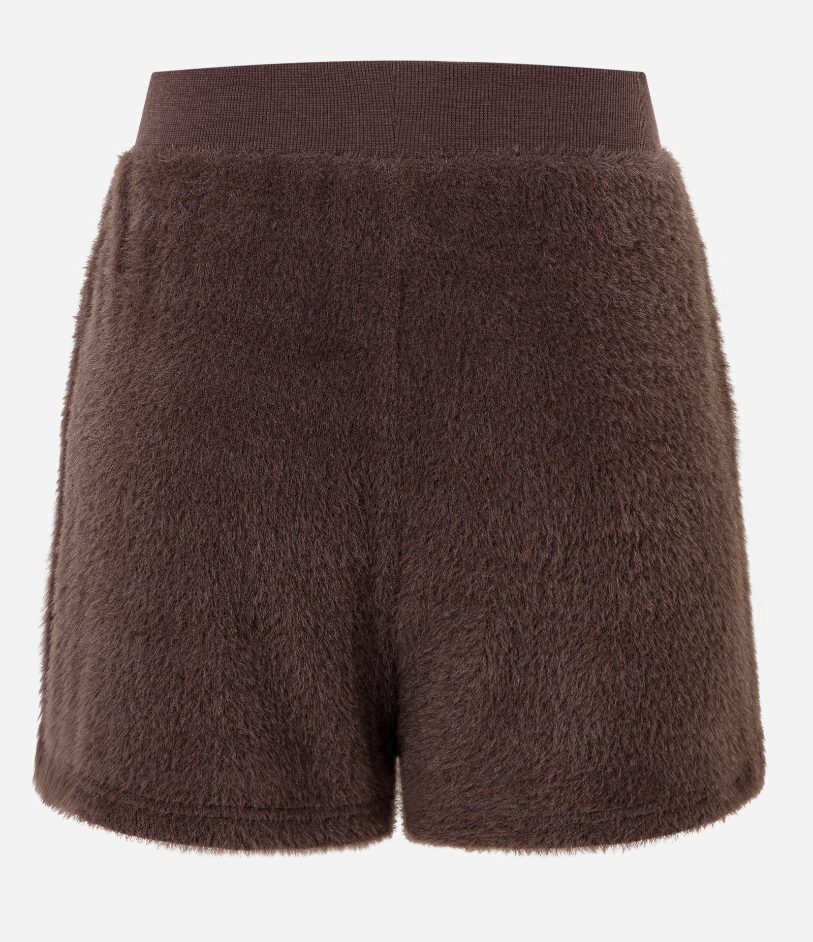 Short de Pijama com Textura de Pelos Marrom 3
