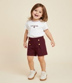 Short Infantil com Botões Frontais – Tam 1 a 6 Anos