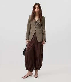 Calça Aladim em Viscose com Listras