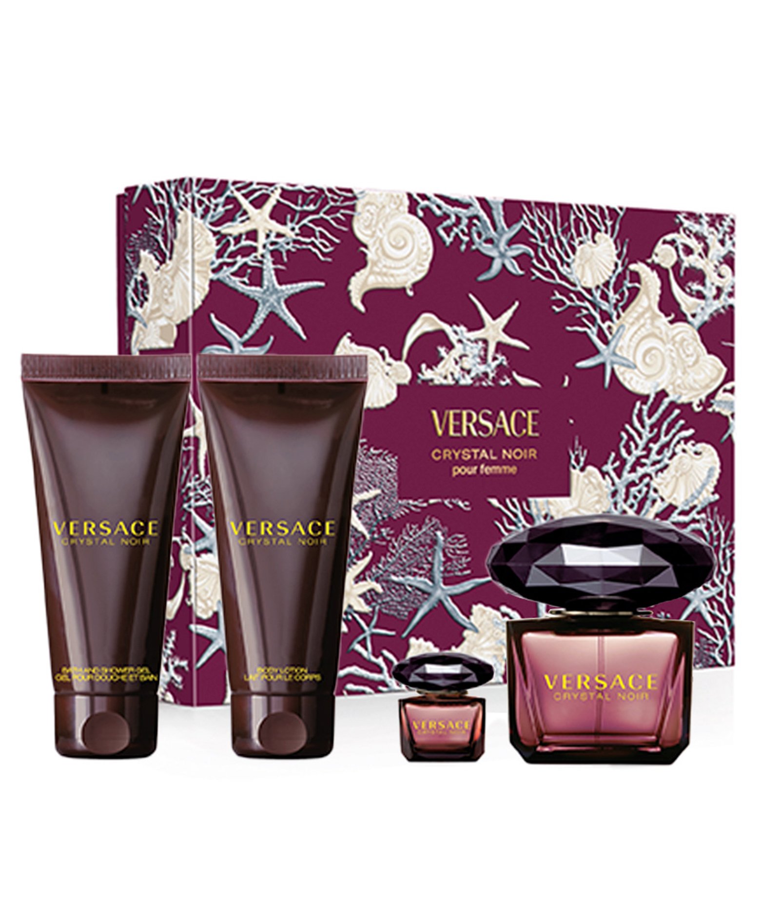 Kit Crystal Noir  EDP 90ml + Loção Corporal 100ml + Bath & Shower Gel 100ml + EDP 5ml KIT 1