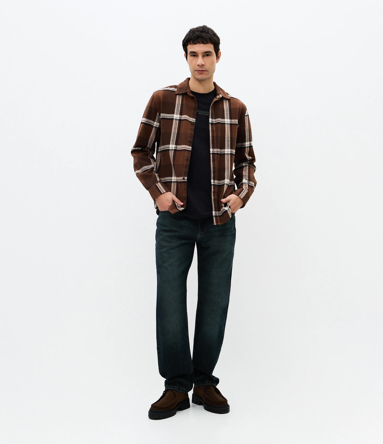 Camisa Regular em Flanela com Estampa Xadrez Marrom 2