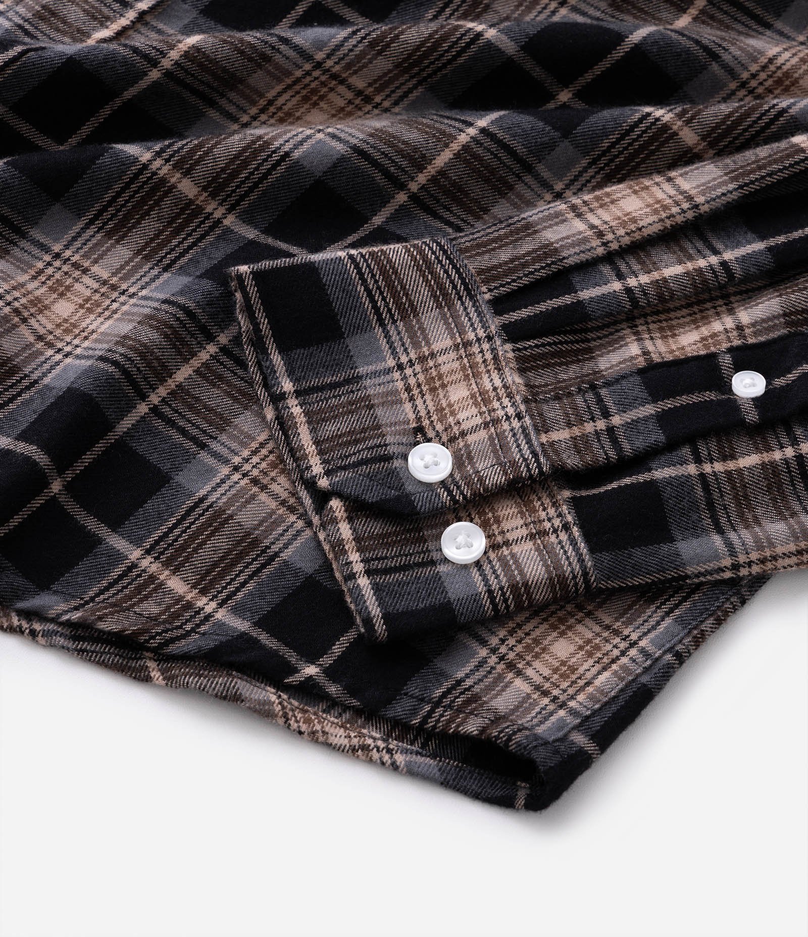 Camisa Manga Longa em Flanela com Estampa Xadrez Preto 4