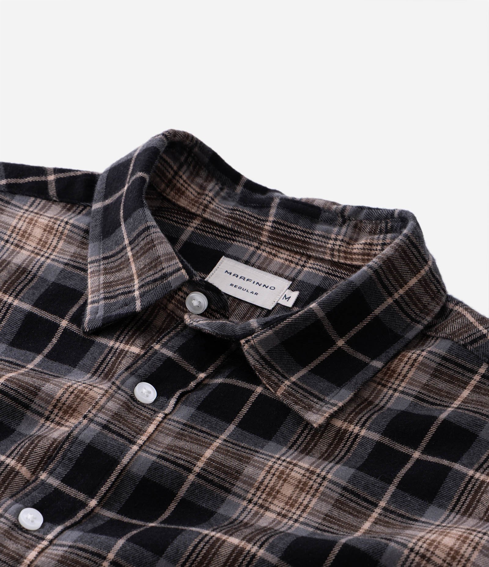 Camisa Manga Longa em Flanela com Estampa Xadrez Preto 5