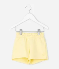 Short Infantil em Moletom com Cós Clochard e Bordado – Tam 1 a 6 Anos