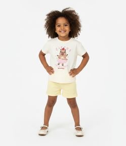 Short Clochard Infantil com Bordado de Cerejinha – Tam 1 a 6 Anos