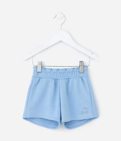 Short Infantil em Moletom com Cós Clochard e Bordado – Tam 1 a 6 Anos