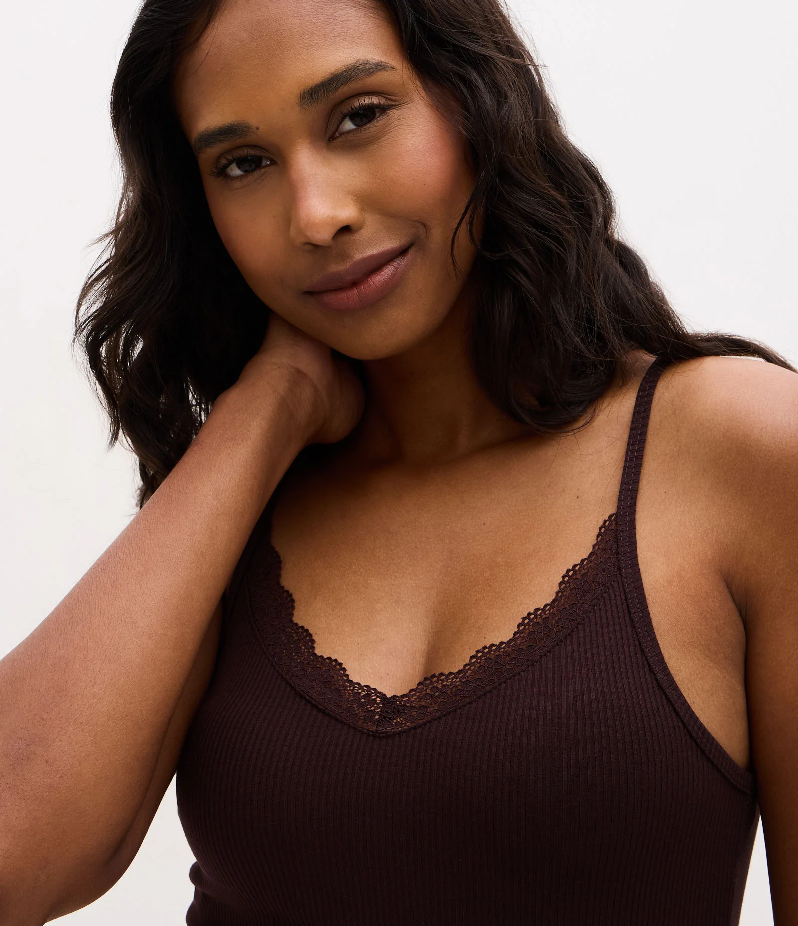 Pijama Curto em Ribana com Short Estampa Xadrez e Ursinhos Marrom 2