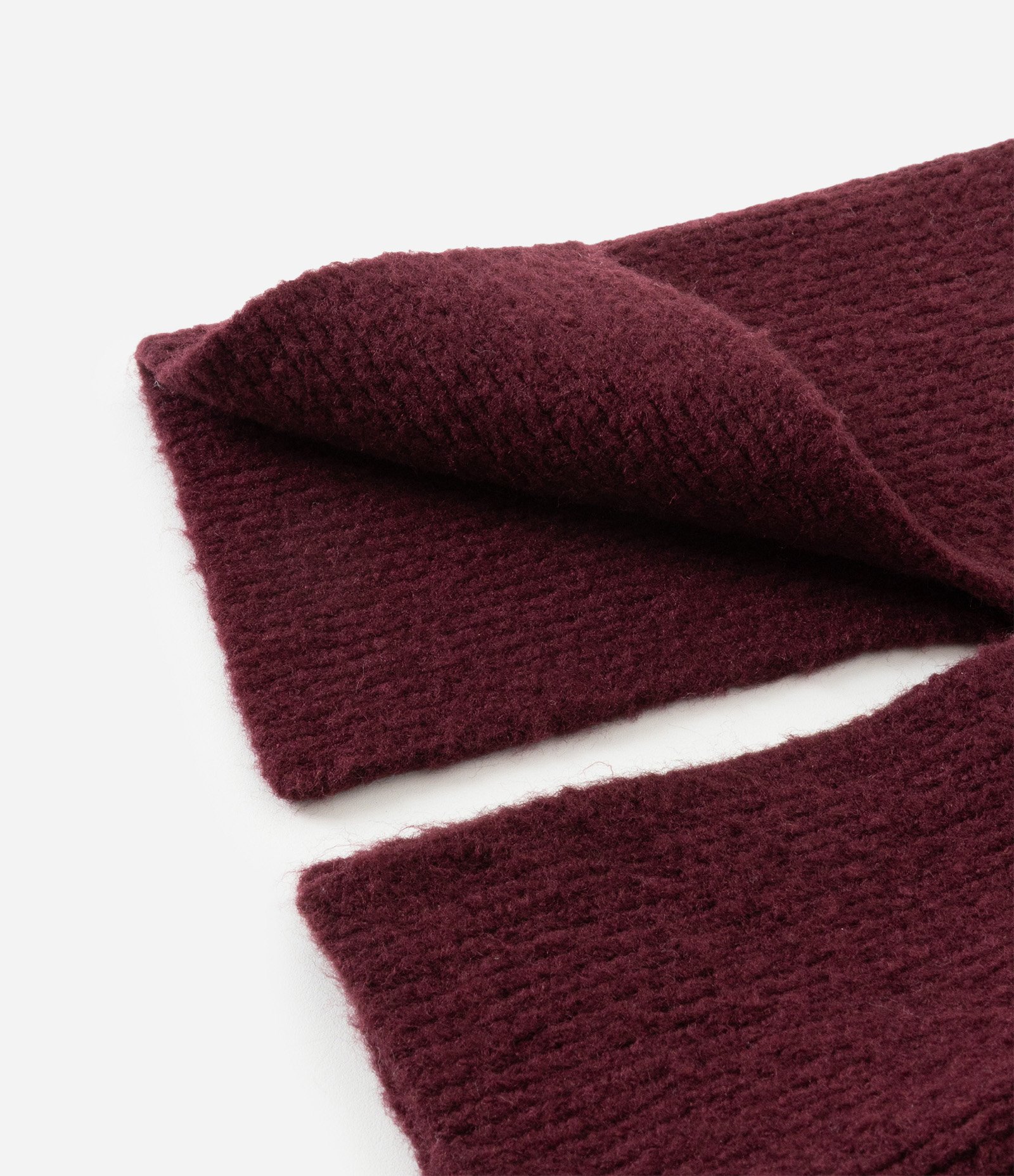 Touca Balaclava em Tricô com Amarração Vinho 4