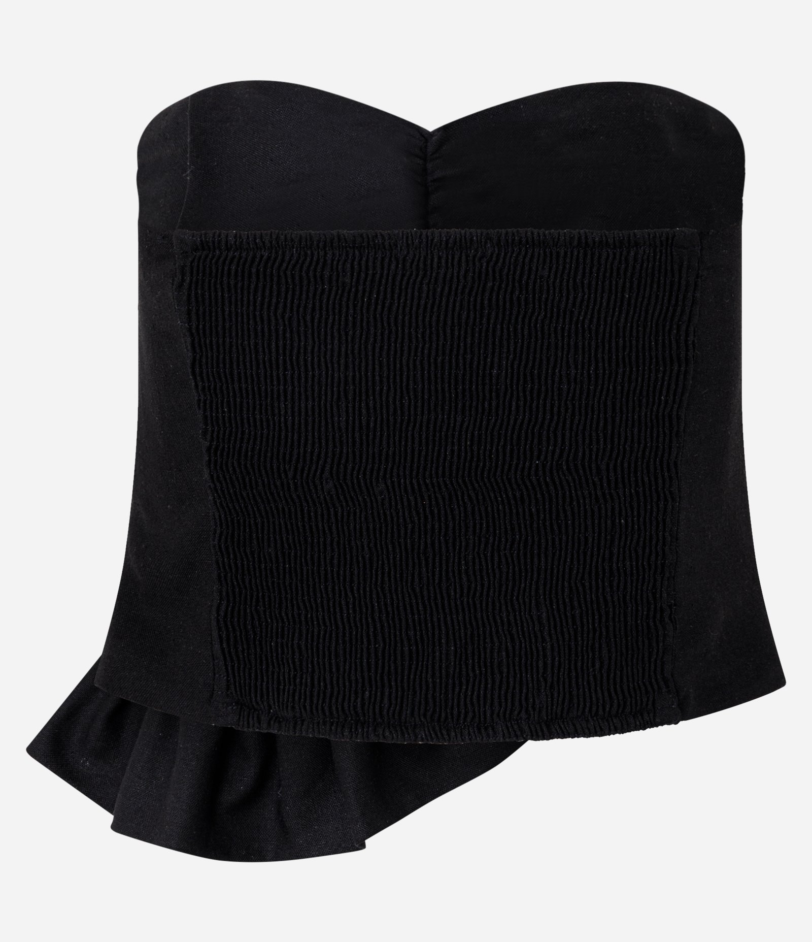 Blusa Tomara que Caia em Viscolinho com Babado Frontal Preto 7