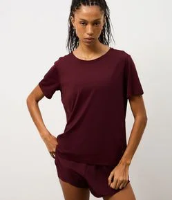 Camiseta Esportiva Manga Curta em Poliamida