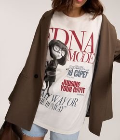Camiseta em Algodão com Estampa da Personagem Edna de Os Incríveis