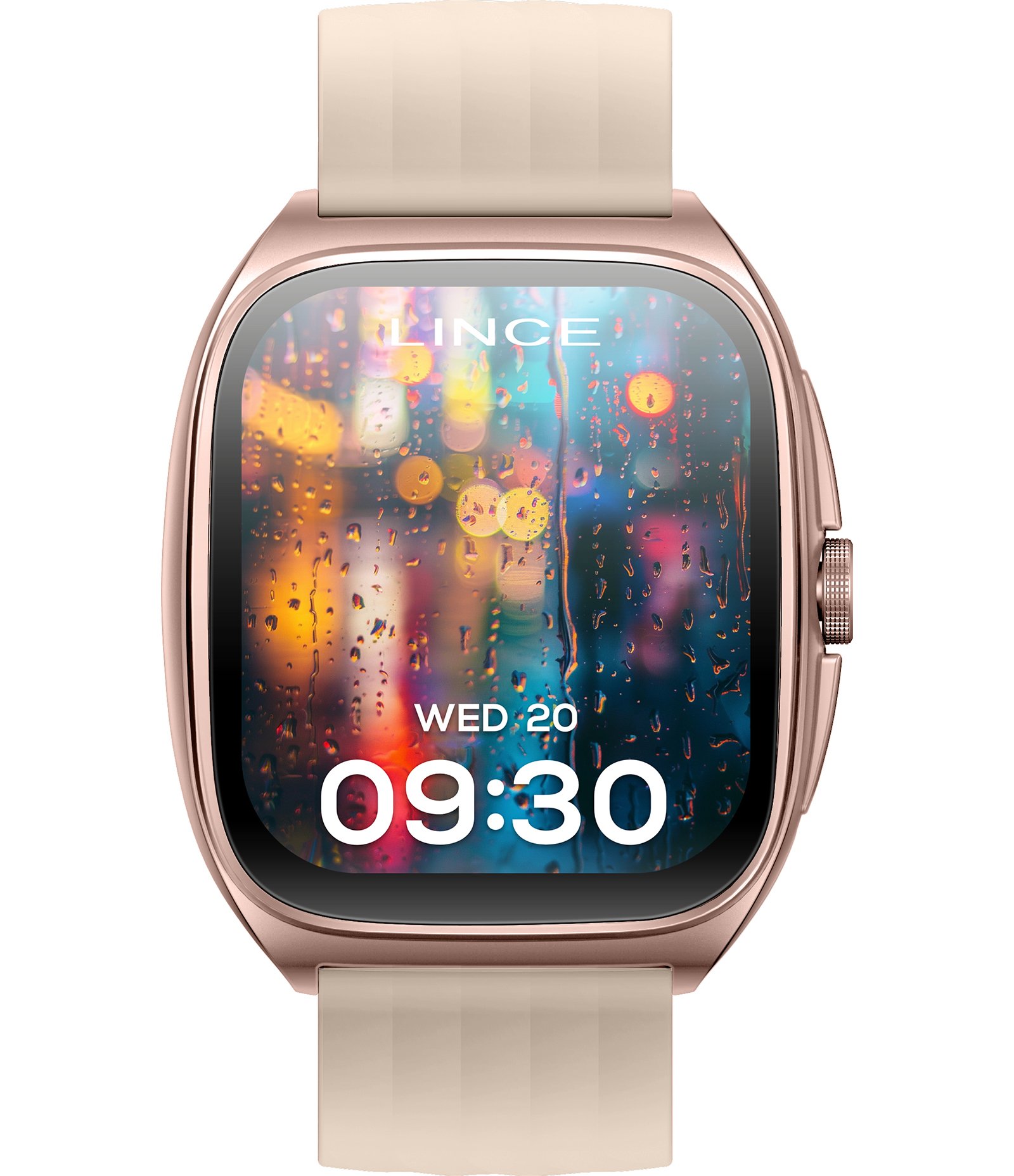 Relógio Smartwatch Silicone Lince Fit Bege 1