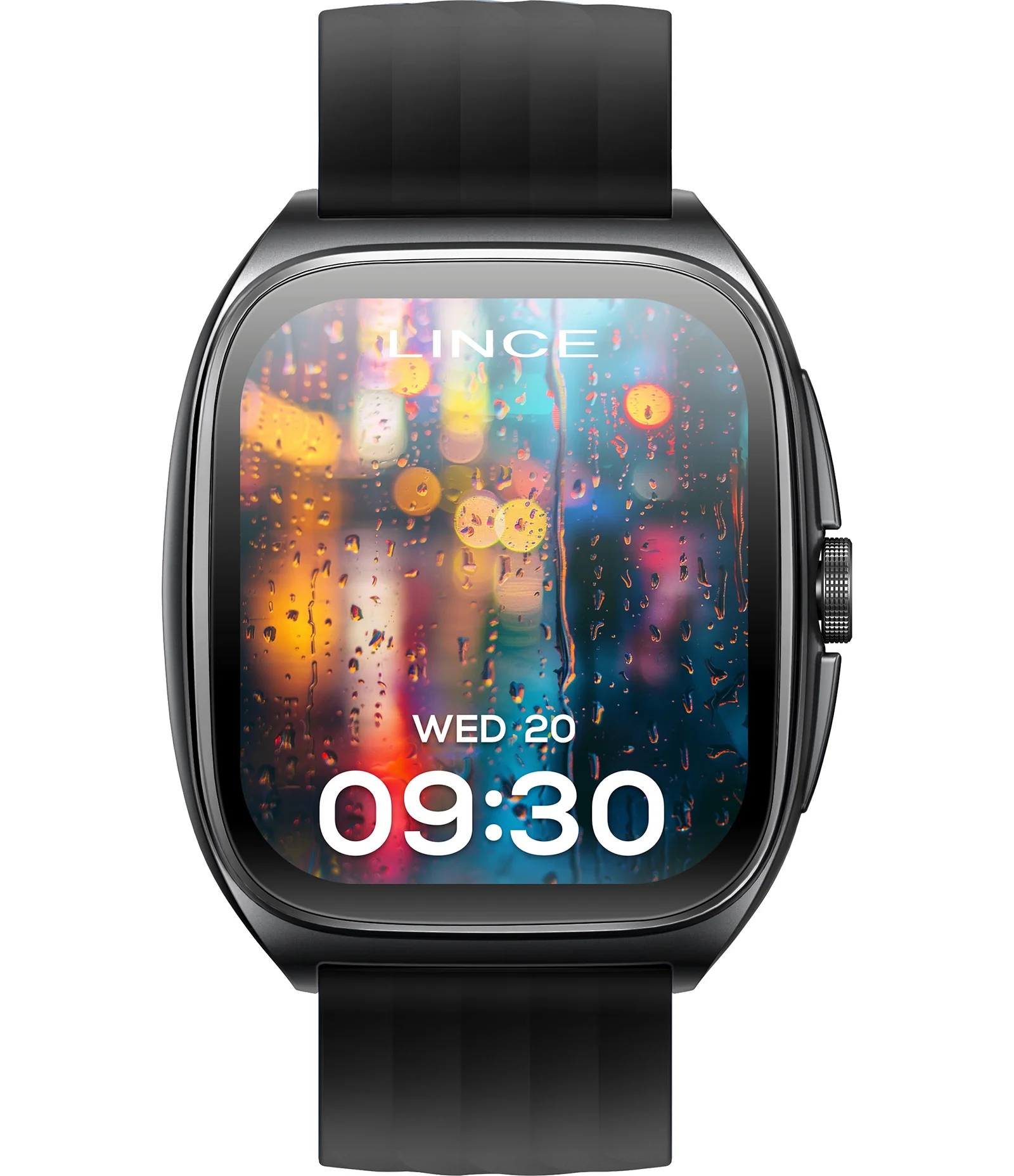 Relógio Smartwatch Silicone Unissex Lince Fit Preto 1