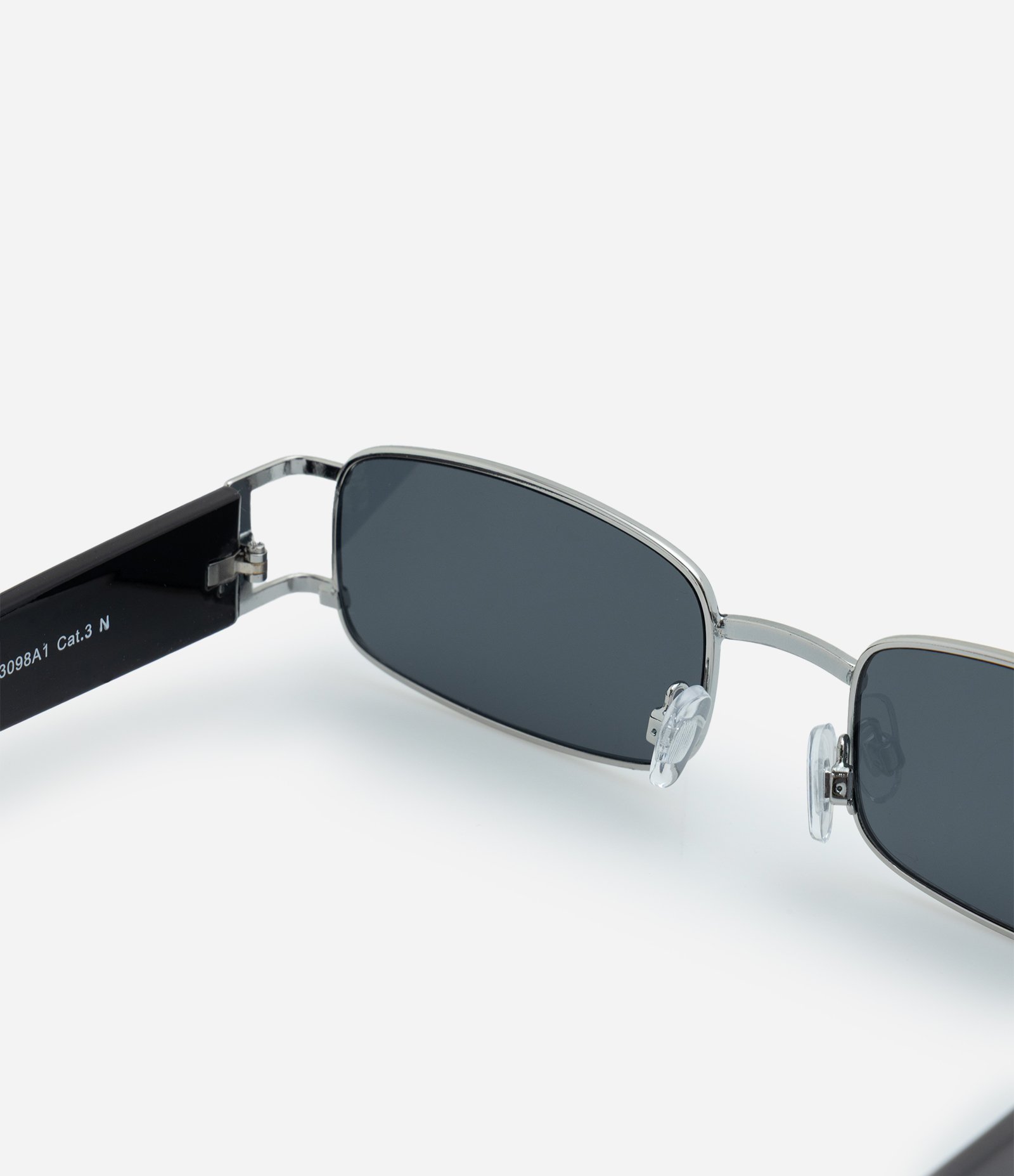 Óculos de Sol Quadrado com Hastes Largas Prata 2