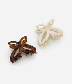 Kit 02 Piranhas de Cabelo com Formato de Borboleta