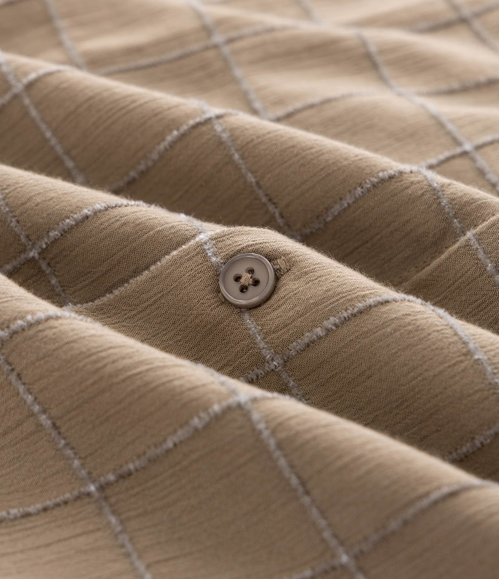 Camisa Manga Curta Texturizada Quadradinhos Verde 3