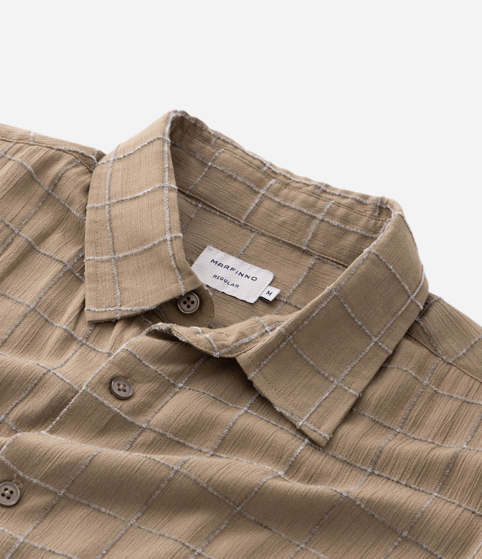 Camisa Manga Curta Texturizada Quadradinhos Verde 4