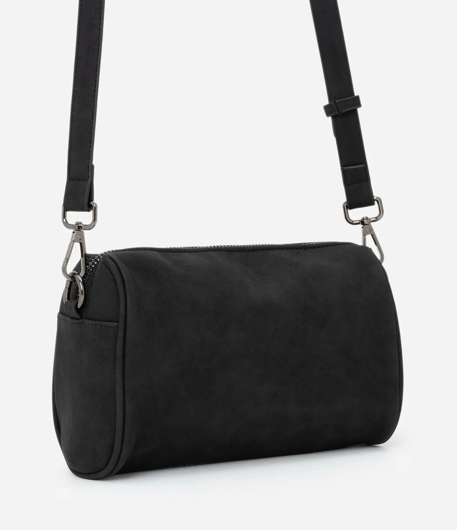 Bolsa Pequena em PU Nobuck com Alça Ajustável Preto 3