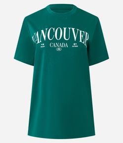 Camiseta em Algodão com Estampa Lettering Vancouver