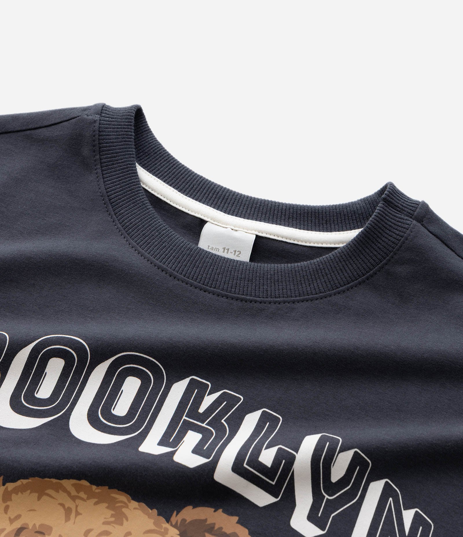 Camiseta Infantil com Estampa de Urso – Tam 7 a 14 Anos Preto 5