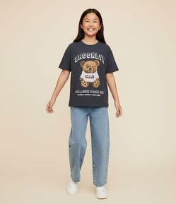 Camiseta Infantil com Estampa de Urso – Tam 7 a 14 Anos
