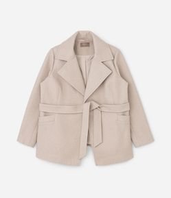 Casaco Alongado em Polivelour Curve & Plus Size