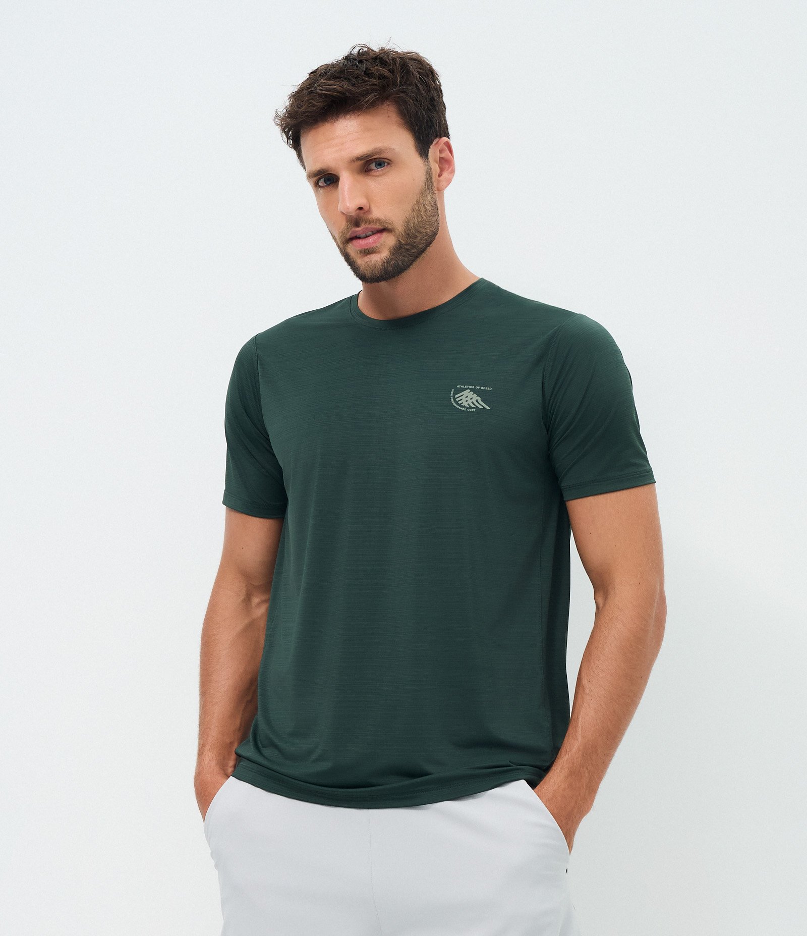 Camiseta Manga Curta Dry Texturizada com Lettering Verde 2