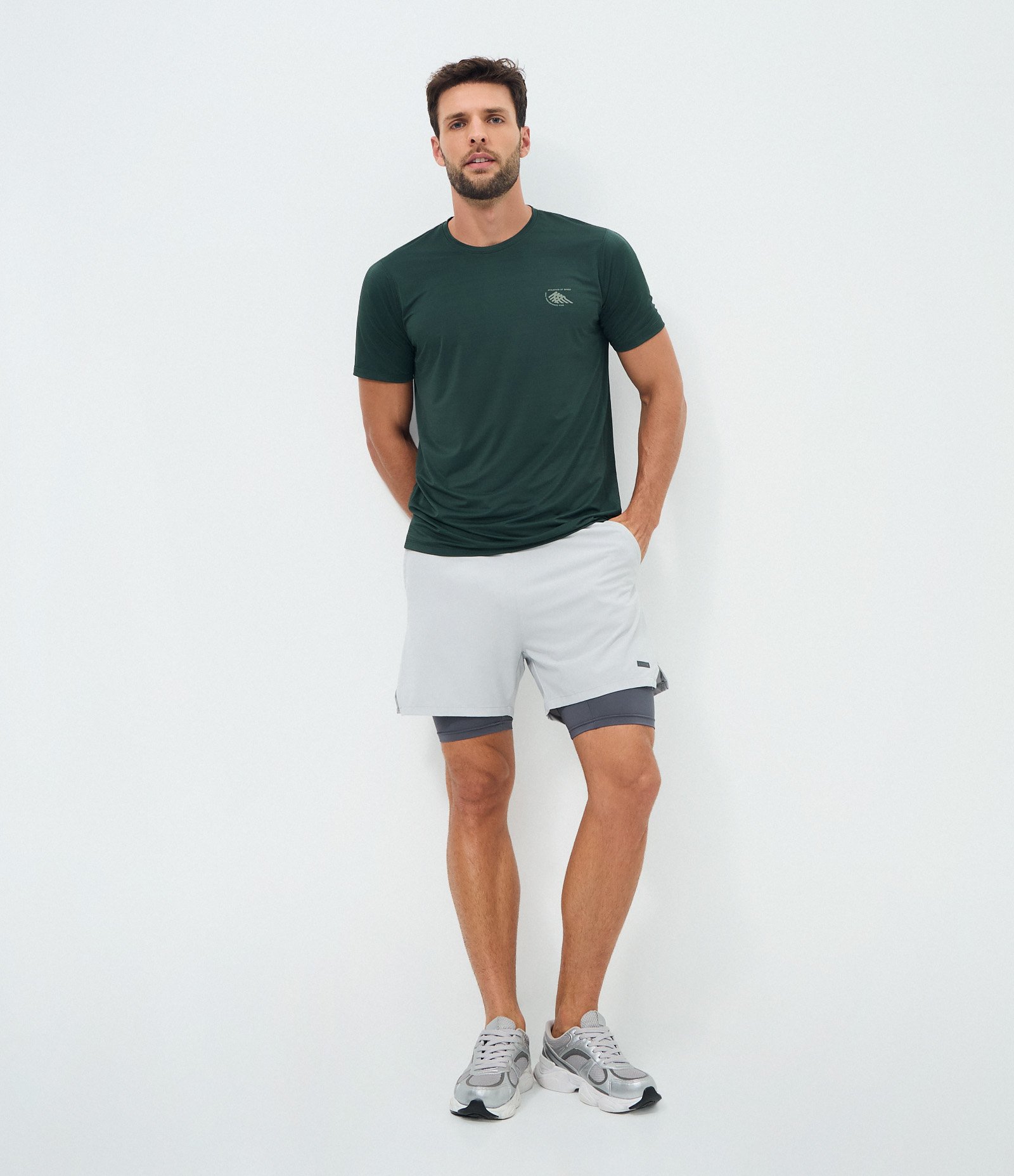 Camiseta Manga Curta Dry Texturizada com Lettering Verde 3