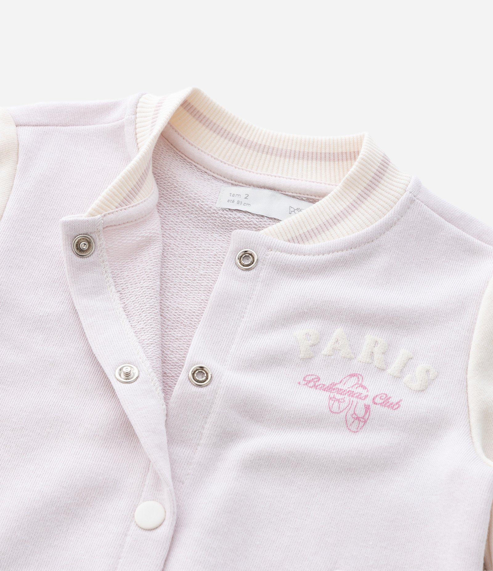 Blusa Moletom Sem Felpa com Lettering - Tam 1 a 6 Anos Rosa 5