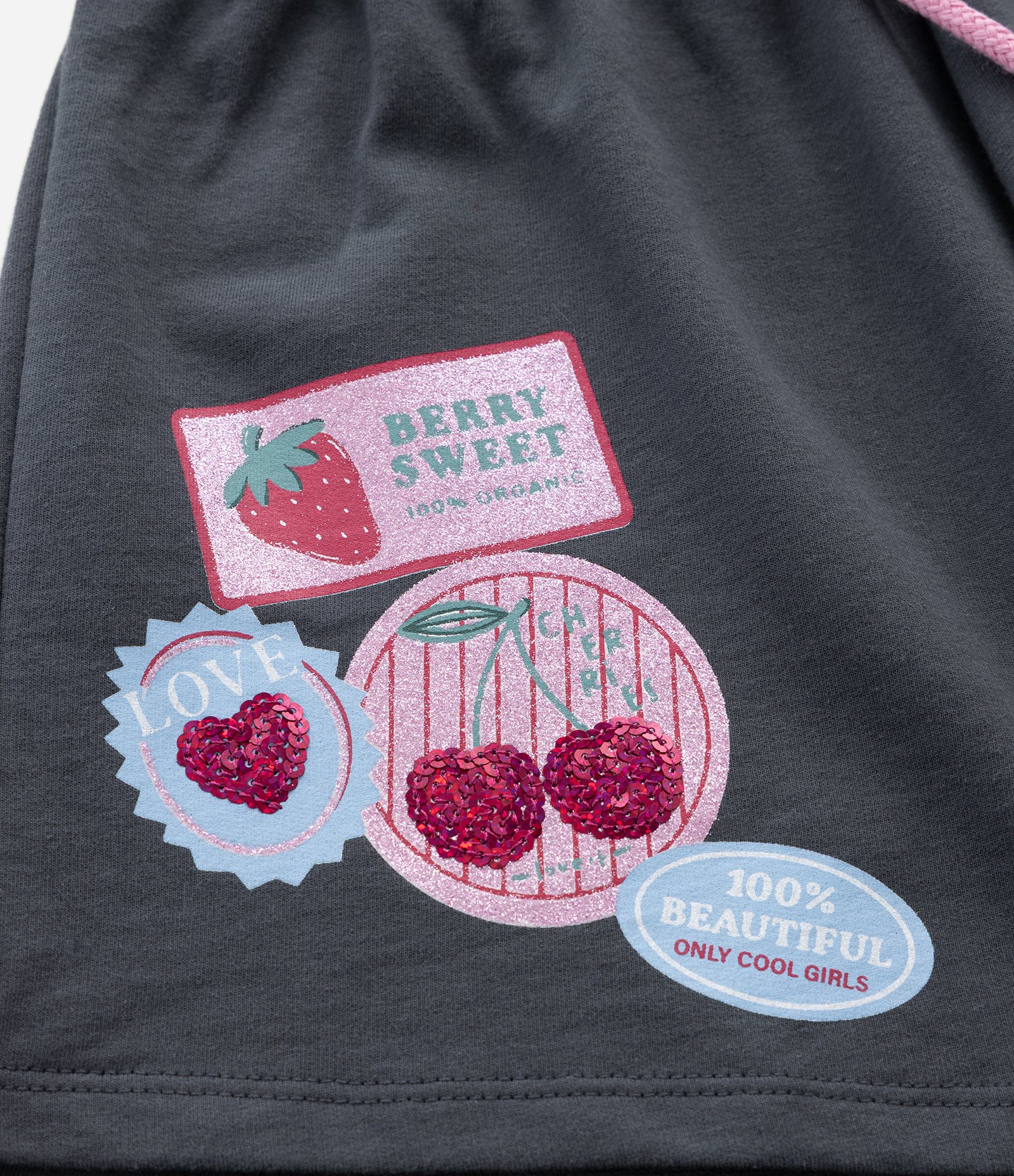 Short Infantil com Estampa de Selos – Tam 5 a 14 Anos Cinza Chumbo 6