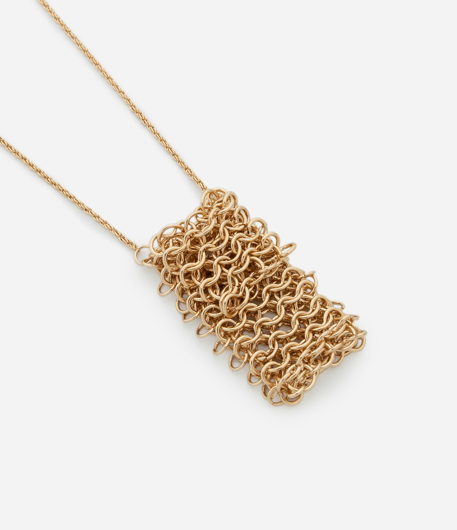 Colar Longo em Metal com Pingente Funcional de Bolsa Dourado 1