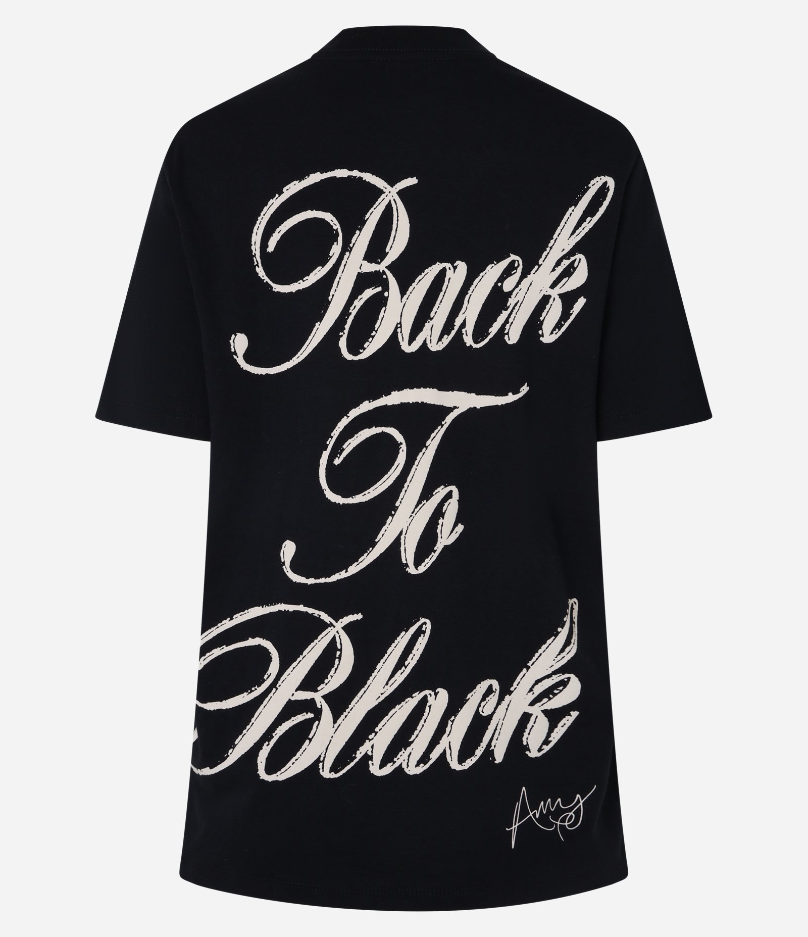 Camiseta em Algodão com Estampa Amy Winehouse Preto 5