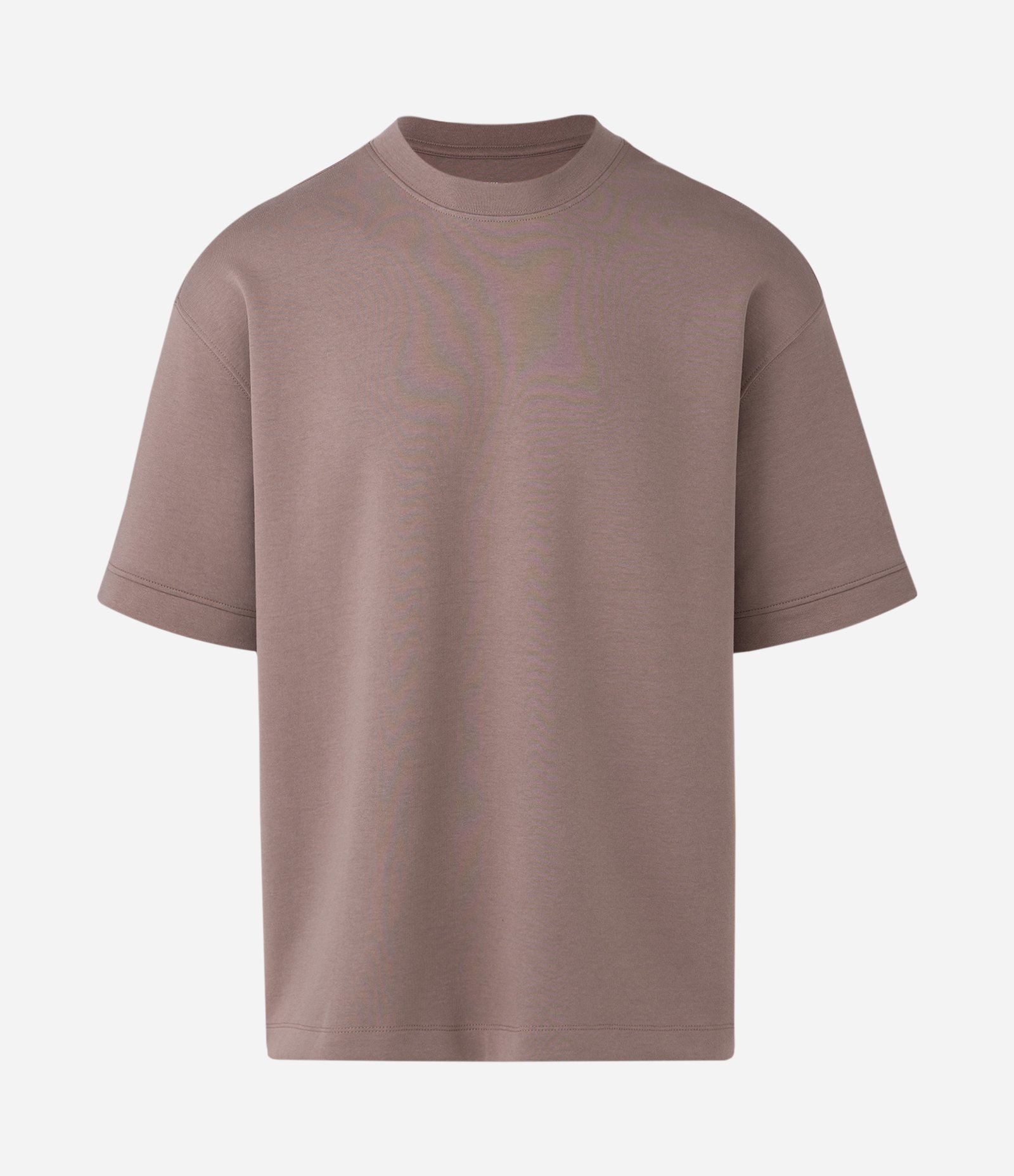 Camiseta Oversized em Moletinho com Cava Deslocada Marrom 2