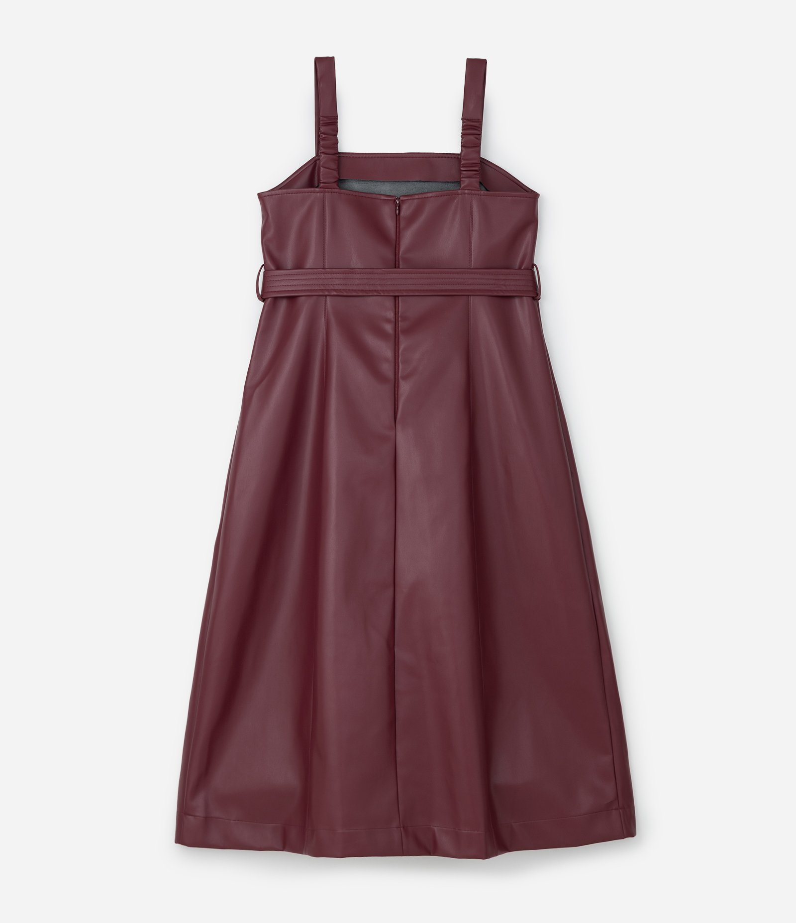 Vestido Midi em PU com Faixa na Cintura Curve & Plus Size Marrom 5