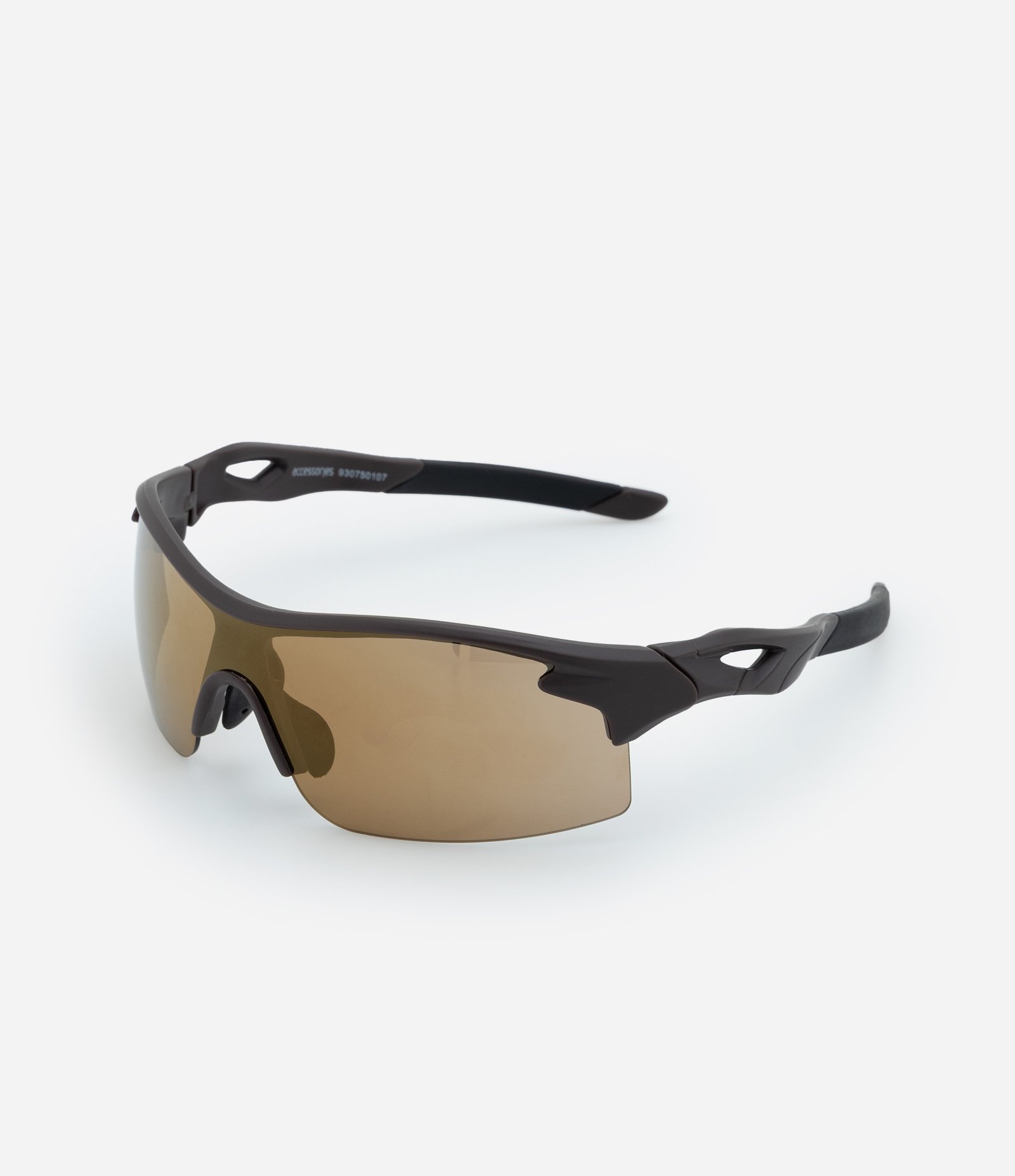 Óculos de Sol Esportivo com Lente Curvada Marrom 1