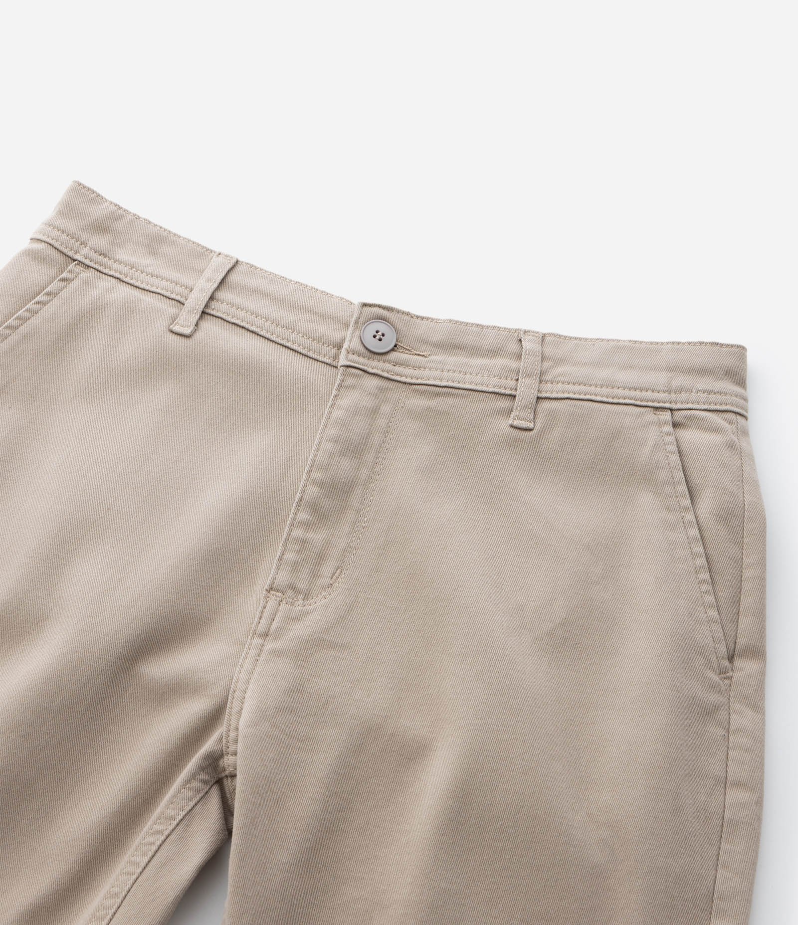 Calça Masculina Skinny em Sarja com Elastano Bege 4