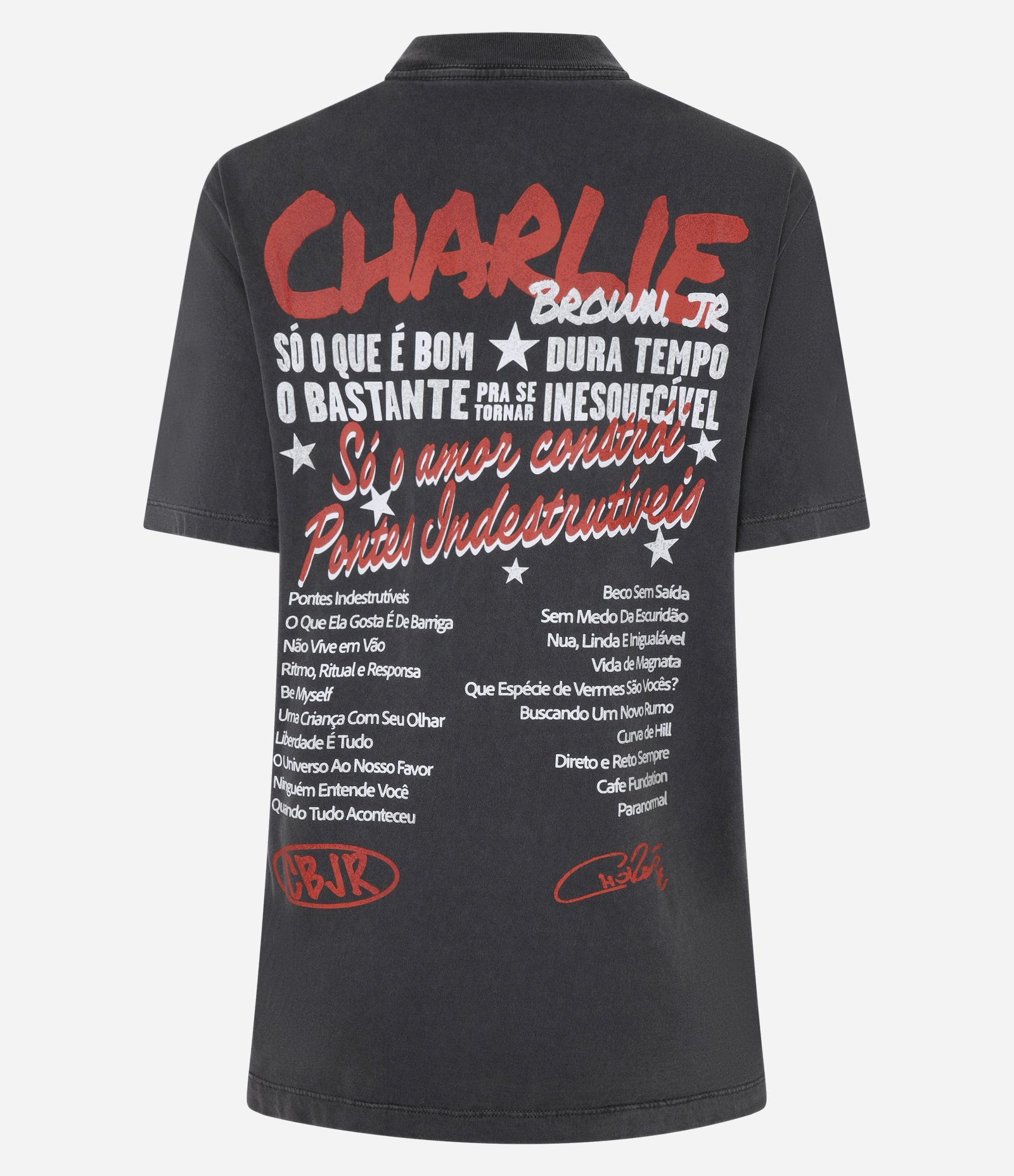 Camiseta com Estampa Charlie Brown Jr Preto 2