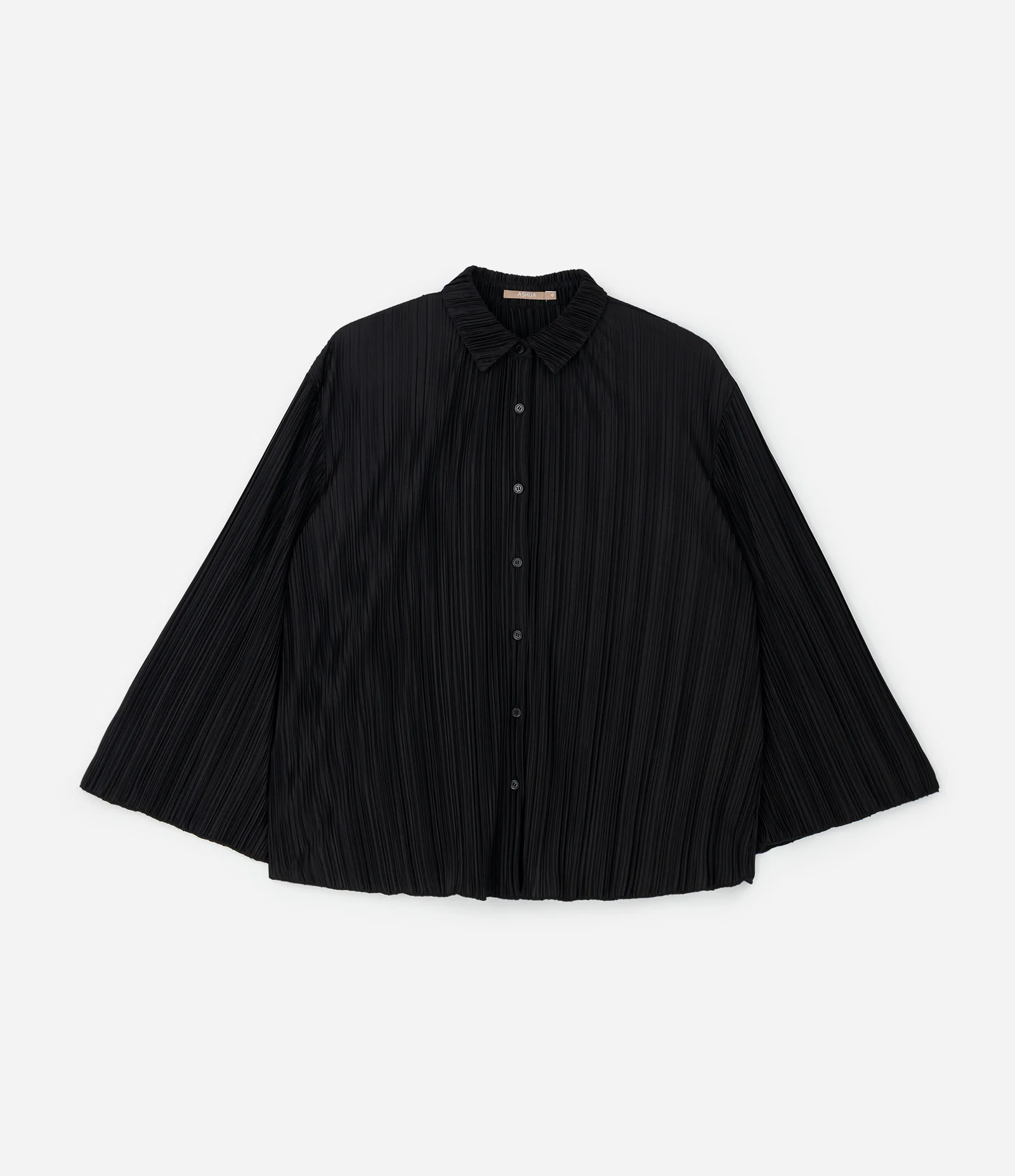 Camisa Manga Longa Canelada em Malha Curve & Plus Size Preto 1